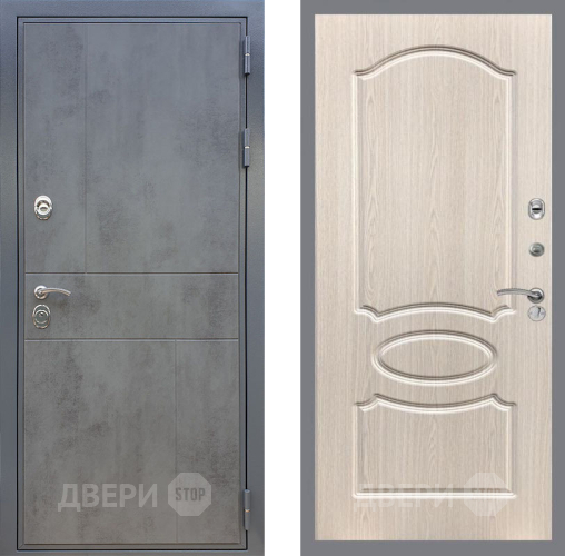 Входная металлическая Дверь Рекс (REX) ФЛ-290 FL-128 Беленый дуб