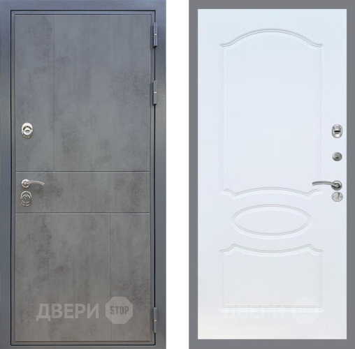 Входная металлическая Дверь Рекс (REX) ФЛ-290 FL-128 Белый ясень