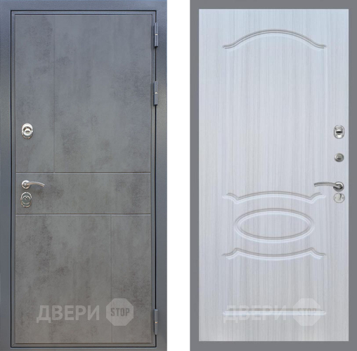 Входная металлическая Дверь Рекс (REX) ФЛ-290 FL-128 Сандал белый