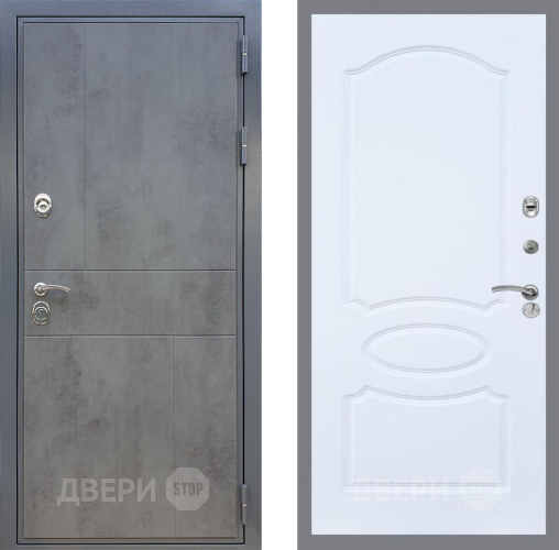 Входная металлическая Дверь Рекс (REX) ФЛ-290 FL-128 Силк Сноу