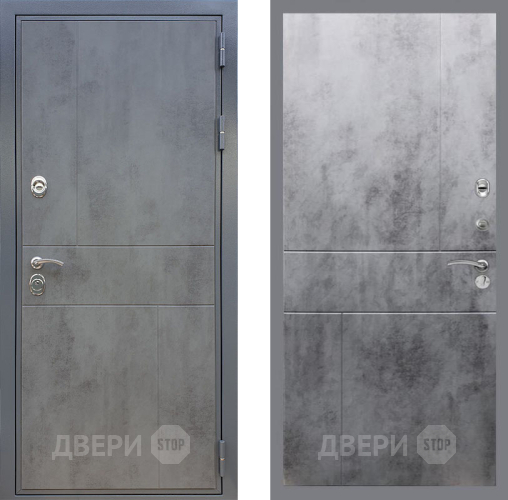 Входная металлическая Дверь Рекс (REX) ФЛ-290 FL-290 Бетон темный