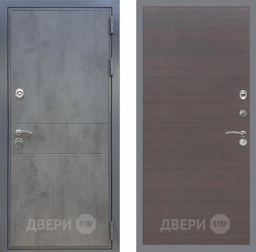 Входная металлическая Дверь Рекс (REX) ФЛ-290 GL венге поперечный