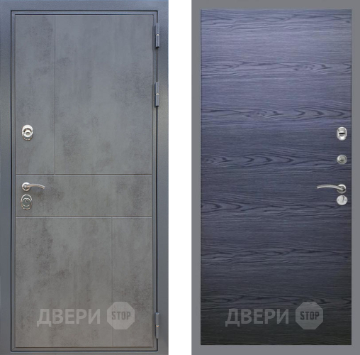 Входная металлическая Дверь Рекс (REX) ФЛ-290 GL Дуб тангенальный черный