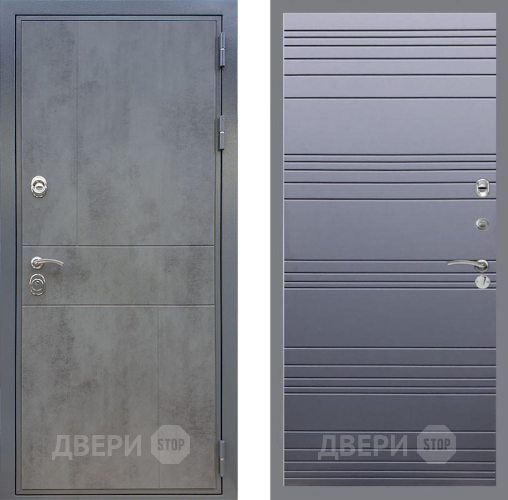 Входная металлическая Дверь Рекс (REX) ФЛ-290 Line Силк титан