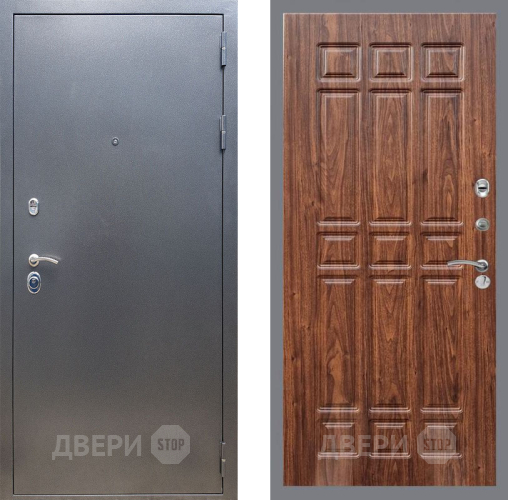 Входная металлическая Дверь Рекс (REX) 11 FL-33 орех тисненый