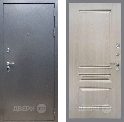 Входная металлическая Дверь Рекс (REX) 11 FL-243 Беленый дуб