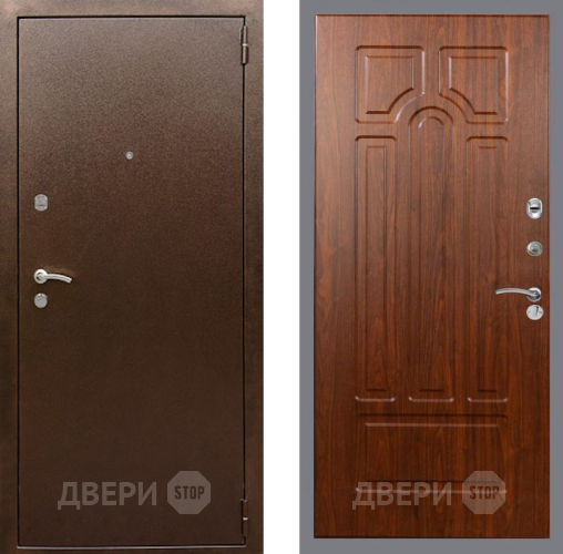 Входная металлическая Дверь Рекс (REX) 1А Медный Антик FL-58 Морёная берёза