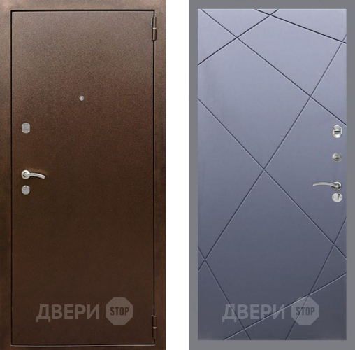 Входная металлическая Дверь Рекс (REX) 1А Медный Антик FL-291 Силк титан