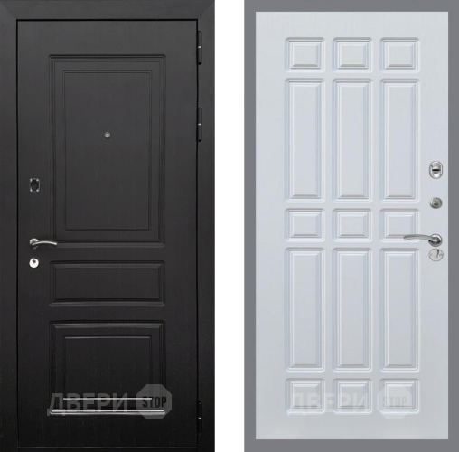 Входная металлическая Дверь Рекс (REX) 6 Венге FL-33 Белый ясень