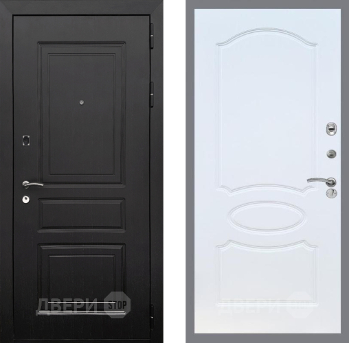 Входная металлическая Дверь Рекс (REX) 6 Венге FL-128 Белый ясень
