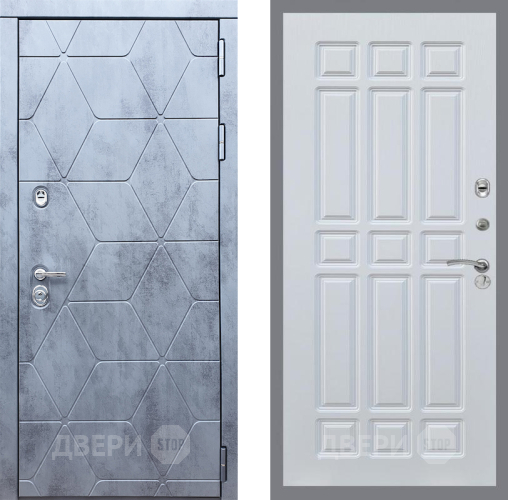Входная металлическая Дверь Рекс (REX) 28 FL-33 Белый ясень