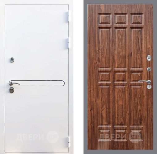 Входная металлическая Дверь Рекс (REX) 27 FL-33 орех тисненый