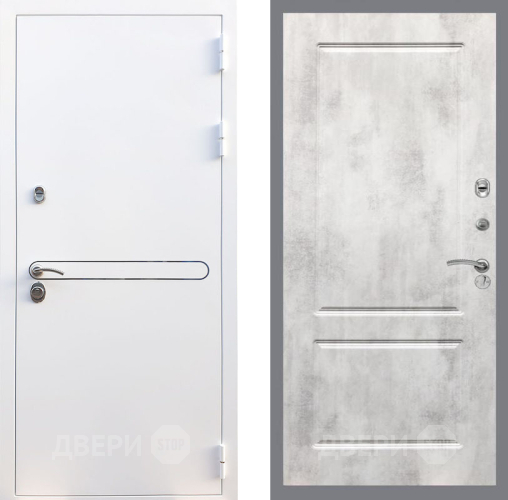 Входная металлическая Дверь Рекс (REX) 27 FL-117 Бетон светлый