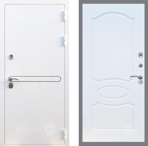 Входная металлическая Дверь Рекс (REX) 27 FL-128 Белый ясень