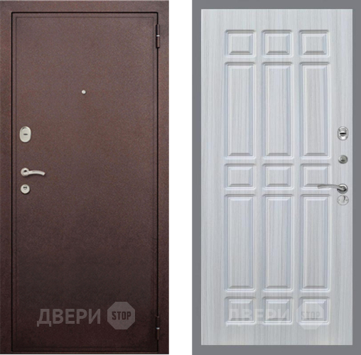 Входная металлическая Дверь Рекс (REX) 2 Медный Антик FL-33 Сандал белый