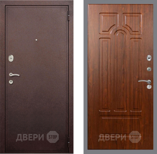 Входная металлическая Дверь Рекс (REX) 2 Медный Антик FL-58 Морёная берёза