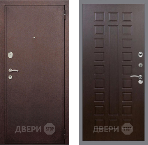 Входная металлическая Дверь Рекс (REX) 2 Медный Антик FL-183 Венге