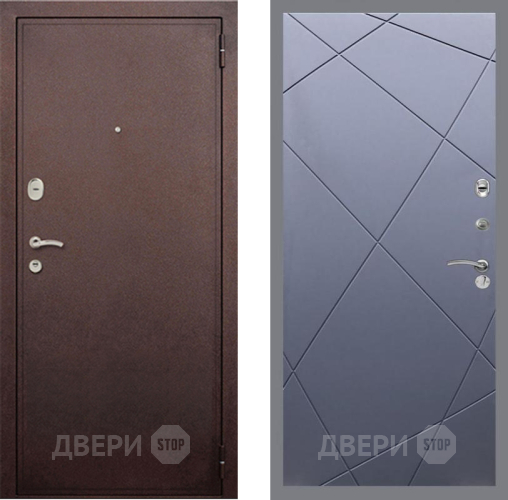 Входная металлическая Дверь Рекс (REX) 2 Медный Антик FL-291 Силк титан