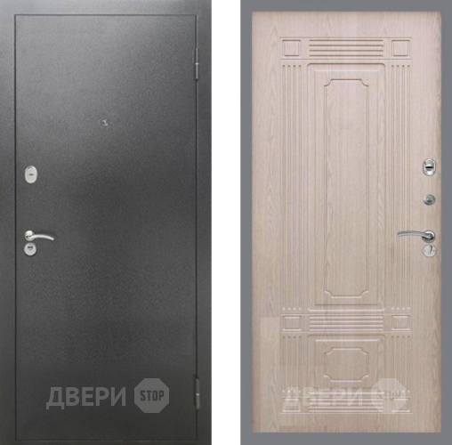 Входная металлическая Дверь Рекс (REX) 2А Серебро Антик FL-2 Беленый дуб