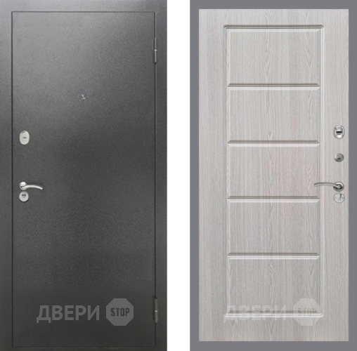 Входная металлическая Дверь Рекс (REX) 2А Серебро Антик FL-39 Беленый дуб