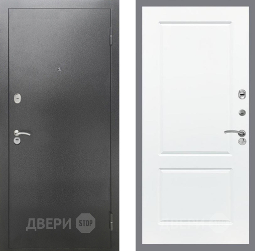 Дверь Рекс (REX) 2А Серебро Антик FL-117 Силк Сноу