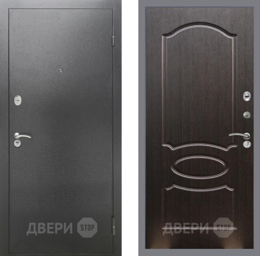 Входная металлическая Дверь Рекс (REX) 2А Серебро Антик FL-128 Венге светлый