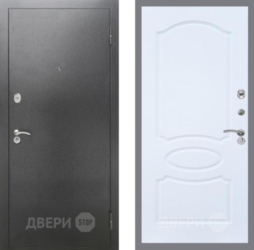 Дверь Рекс (REX) 2А Серебро Антик FL-128 Силк Сноу