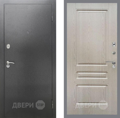 Входная металлическая Дверь Рекс (REX) 2А Серебро Антик FL-243 Беленый дуб