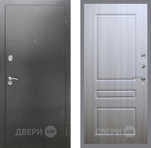 Входная металлическая Дверь Рекс (REX) 2А Серебро Антик FL-243 Сандал белый