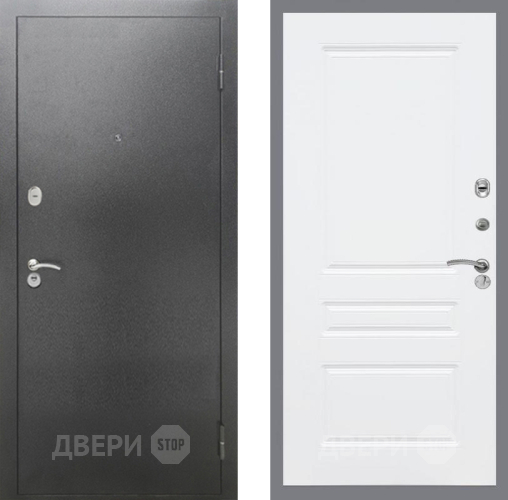 Дверь Рекс (REX) 2А Серебро Антик FL-243 Силк Сноу