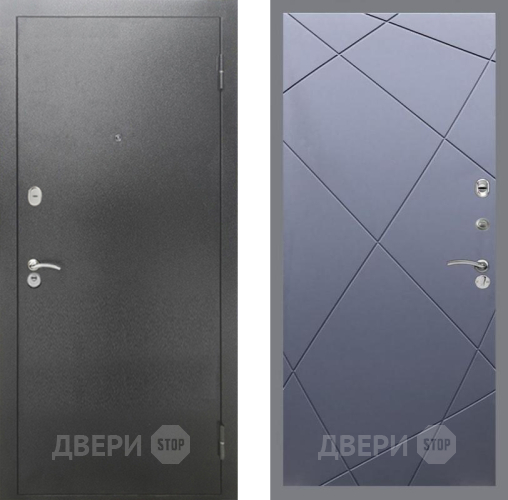 Дверь Рекс (REX) 2А Серебро Антик FL-291 Силк титан