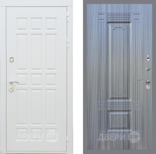 Входная металлическая Дверь Рекс (REX) 8 Силк Сноу FL-2 Сандал грей