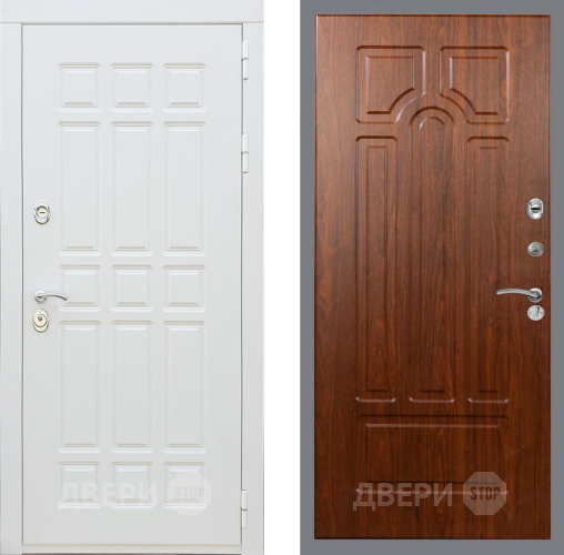 Входная металлическая Дверь Рекс (REX) 8 Силк Сноу FL-58 Морёная берёза