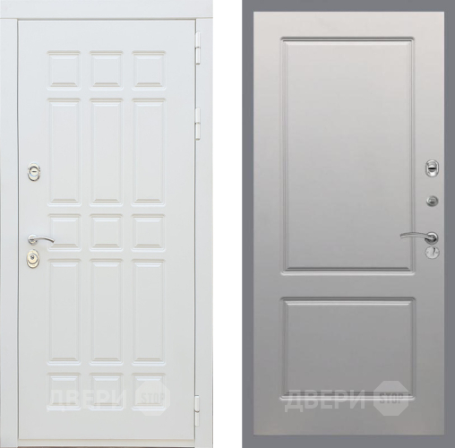 Входная металлическая Дверь Рекс (REX) 8 Силк Сноу FL-117 Грей софт