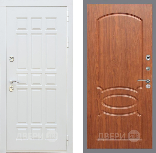 Входная металлическая Дверь Рекс (REX) 8 Силк Сноу FL-128 Морёная берёза
