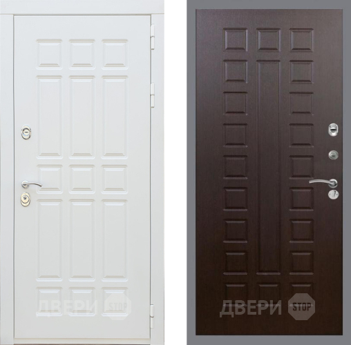 Входная металлическая Дверь Рекс (REX) 8 Силк Сноу FL-183 Венге