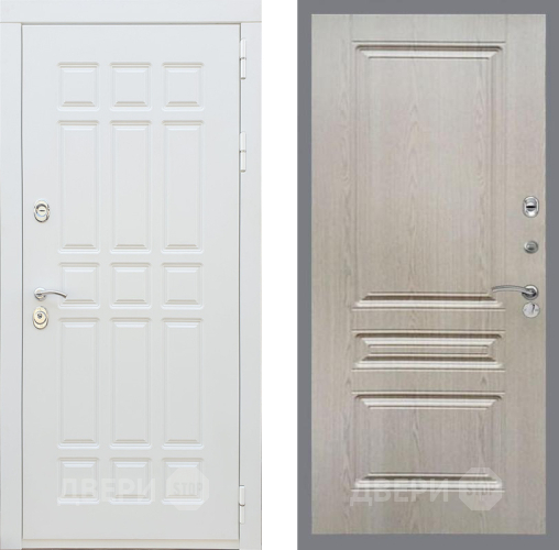 Входная металлическая Дверь Рекс (REX) 8 Силк Сноу FL-243 Беленый дуб