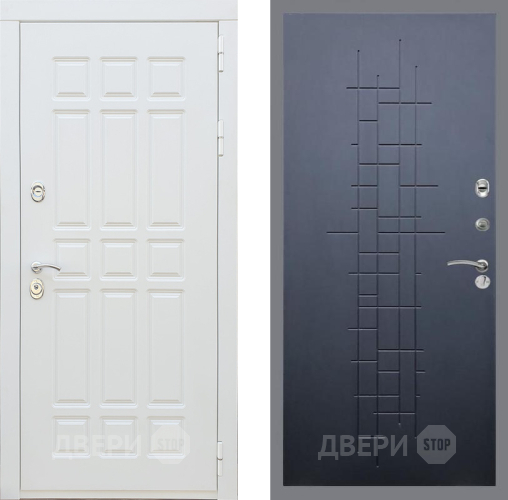 Входная металлическая Дверь Рекс (REX) 8 Силк Сноу FL-289 Ясень черный
