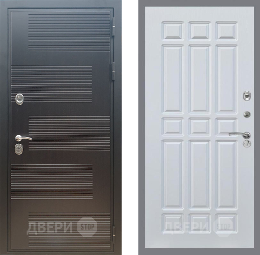 Входная металлическая Дверь Рекс (REX) премиум 185 FL-33 Белый ясень
