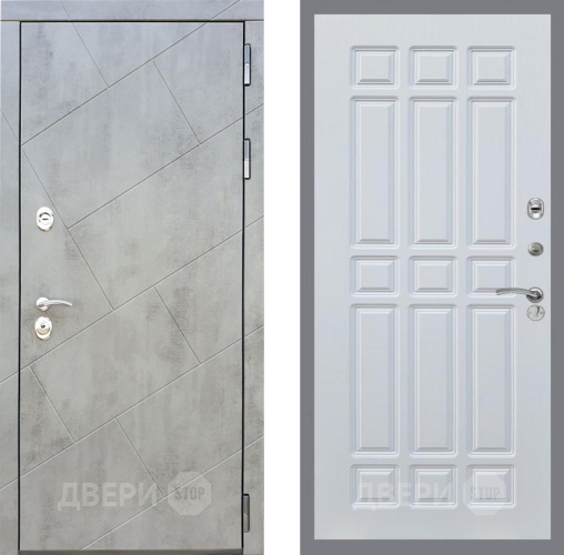 Входная металлическая Дверь Рекс (REX) 22 FL-33 Белый ясень