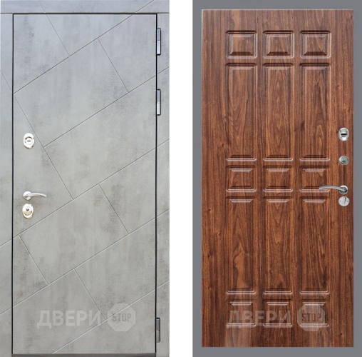 Входная металлическая Дверь Рекс (REX) 22 FL-33 орех тисненый