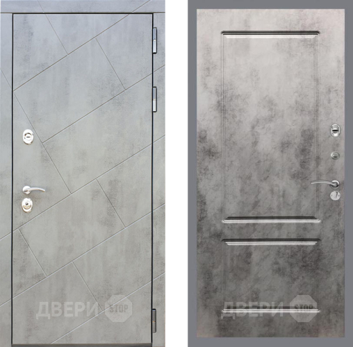 Входная металлическая Дверь Рекс (REX) 22 FL-117 Бетон темный