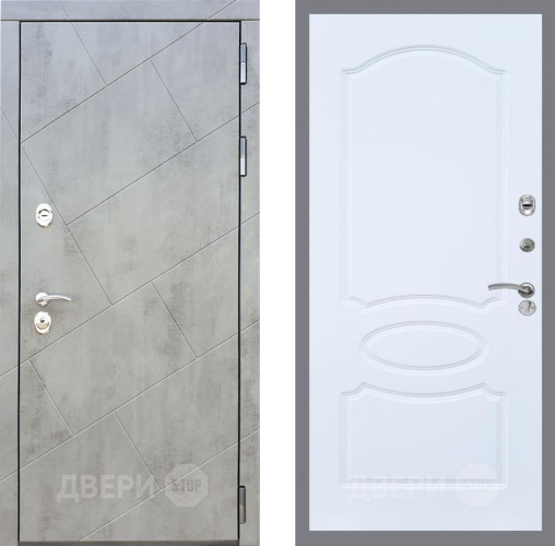 Входная металлическая Дверь Рекс (REX) 22 FL-128 Силк Сноу