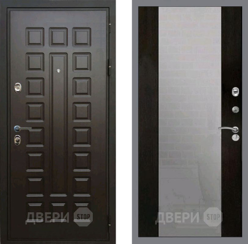 Входная металлическая Дверь Рекс (REX) Премиум 3к СБ-16 Зеркало Венге