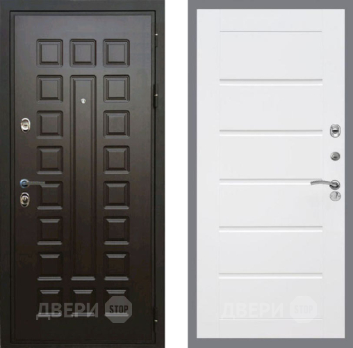 Входная металлическая Дверь Рекс (REX) Премиум 3к Сити Белый ясень