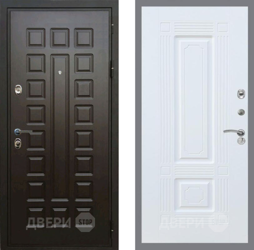 Входная металлическая Дверь Рекс (REX) Премиум 3к FL-2 Силк Сноу