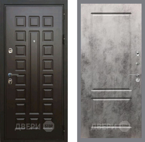 Входная металлическая Дверь Рекс (REX) Премиум 3к FL-117 Бетон темный