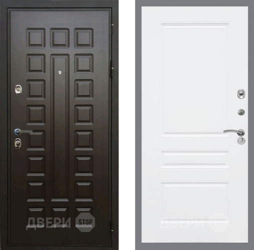 Входная металлическая Дверь Рекс (REX) Премиум 3к FL-243 Силк Сноу