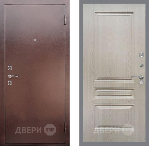 Входная металлическая Дверь Рекс (REX) 1 FL-243 Беленый дуб