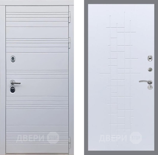 Входная металлическая Дверь Рекс (REX) 14 Силк Сноу FL-289 Белый ясень